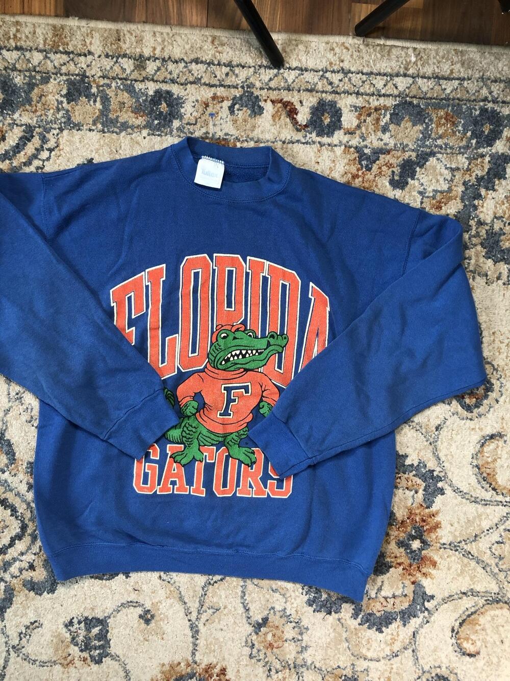 Vintage Florida Gators Sweatshirt Mens Large Blue NCAA Football Tultex Crewneck